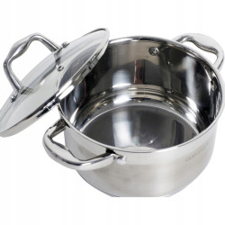 GARNEK GRUBE DNO POKRYWKA 4,5L 22 CM STALOWY INDUKCJA GAZ