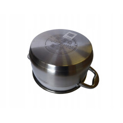 GARNEK GRUBE DNO POKRYWKA 4,5L 22 CM STALOWY INDUKCJA GAZ