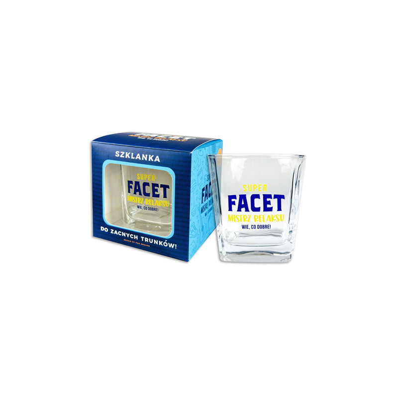 Super facet whiskówka Szklanka do whisky Facet Mistrz Relaksu