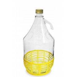 Balon Szklany 5L z Uchwytem do Wina Nalewek Fermentacji + Zakrętka