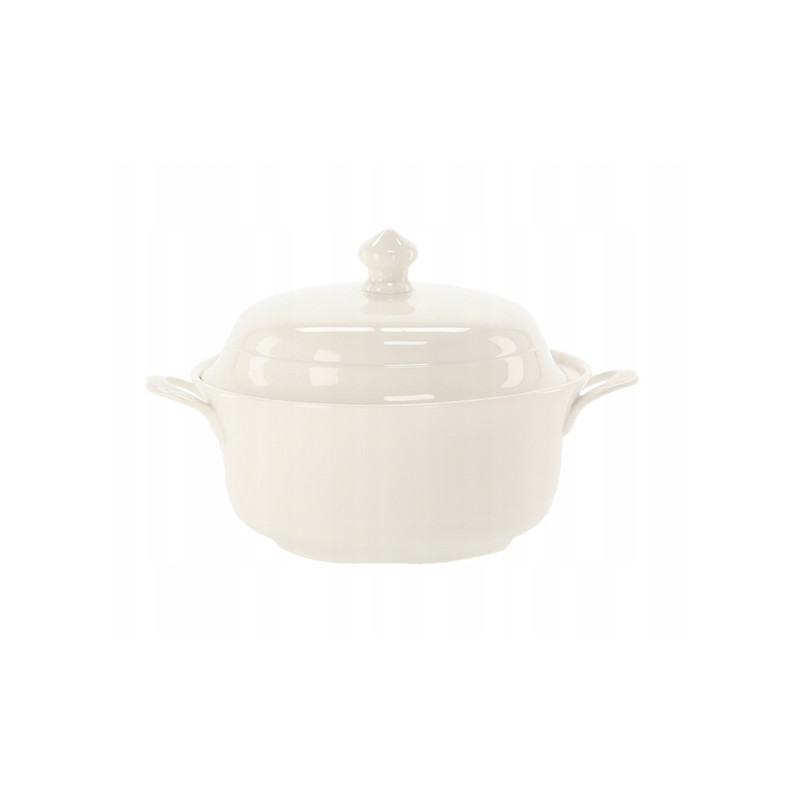 Porcelanowa waza do zupy ecru 2 L
