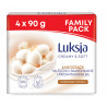 Luksja kremowe mydło w kostce mleczko bawełniane i prowitamina B5 4x90g