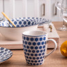 Kubek w kwiaty porcelanowy do kawy herbaty Altom Design Arabeska 320 ml