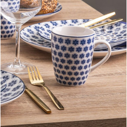 Kubek w kwiaty porcelanowy do kawy herbaty Altom Design Arabeska 320 ml