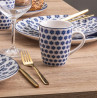 Kubek w kwiaty porcelanowy do kawy herbaty Altom Design Arabeska 320 ml