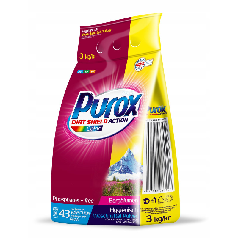 Proszek do prania kolorów Purox 3 kg