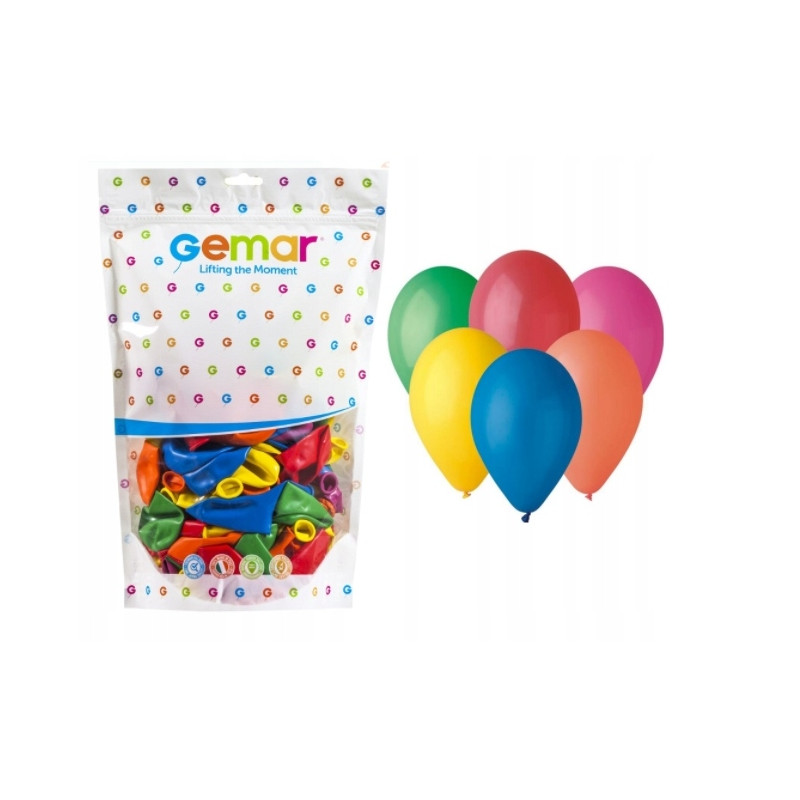 BALONY PASTELOWE RÓŻNOKOLOROWE G90 - 10 CALI 26 CM 50 SZTUK