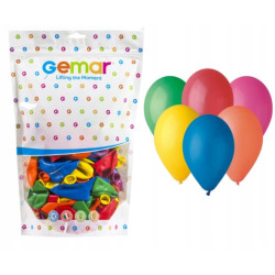 BALONY PASTELOWE RÓŻNOKOLOROWE G90 - 10 CALI 26 CM 50 SZTUK