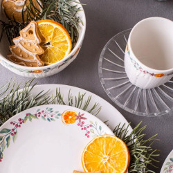 TALERZ DESEROWY WINTER TEA 20cm świąteczny zimowy talerzyk