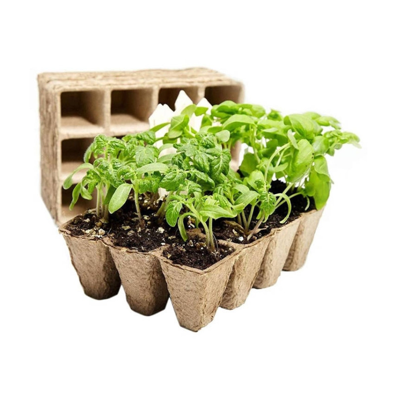 Doniczki Torfowe 6szt Wielodoniczki Rozsad pikowania eko 21x17cm