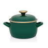 Garnek emaliowany INDUKCJA 16 cm 2.2L, ciemnozielony vintage, Dark Green