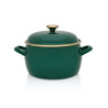 Garnek emaliowany Dark Green 20 cm 4,2 l ciemnozielony METALAC