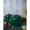 Garnek emaliowany Metalac 20 cm niski 2,9l DARK GREEN