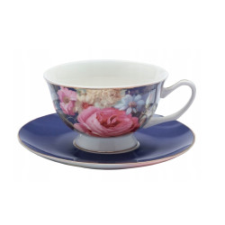 Filiżanka do kawy herbaty ze spodkiem porcelanowa Altom Design Róża 220 ml