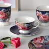 Filiżanka do kawy herbaty ze spodkiem porcelanowa Altom Design Róża 220 ml