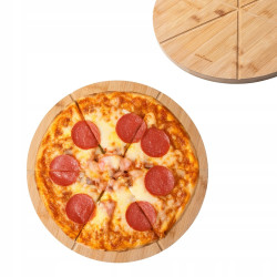 Drewniana deska do pizzy krojenia bambusowa Altom Design okrągła 33 cm