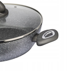 Patelnia głęboka z uchwytami nieprzywierająca Valdinox Rock 28 cm indukcja