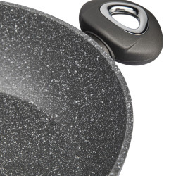 Patelnia głęboka z uchwytami nieprzywierająca Valdinox Rock 28 cm indukcja