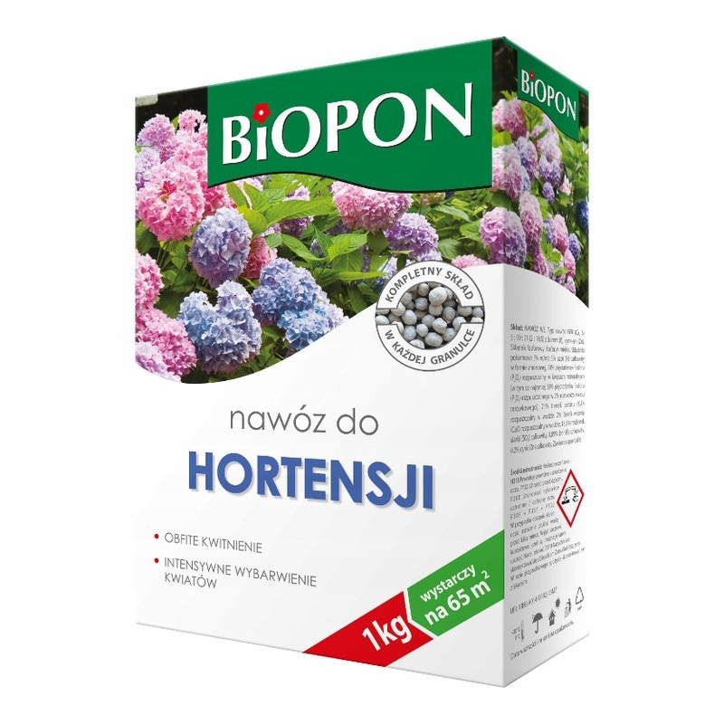 BIOPON NAWÓZ DO HORTENSJI 1 KG GRANULAT KARTON