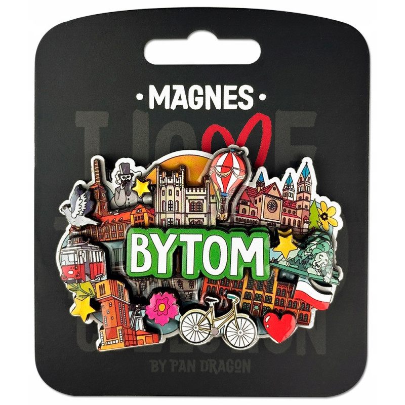 Magnes Bytom kolorowe miasto na lodówkę prezent pamiątka