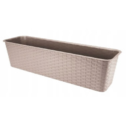 SKRZYNKA BALKONOWA DONICZKA RATTAN 60cm karmel
