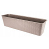 SKRZYNKA BALKONOWA DONICZKA RATTAN 60cm karmel