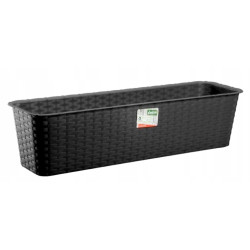 SKRZYNKA BALKONOWA DONICZKA RATTAN 60cm antracyt