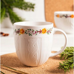 Kubek świąteczny porcelanowy do kawy herbaty Altom Design Winter Tea 615 ml