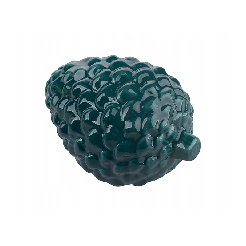 SZYSZKA DEKORACYJNA PORCELANOWA ZIELONA 12X8.5X7.5 CM