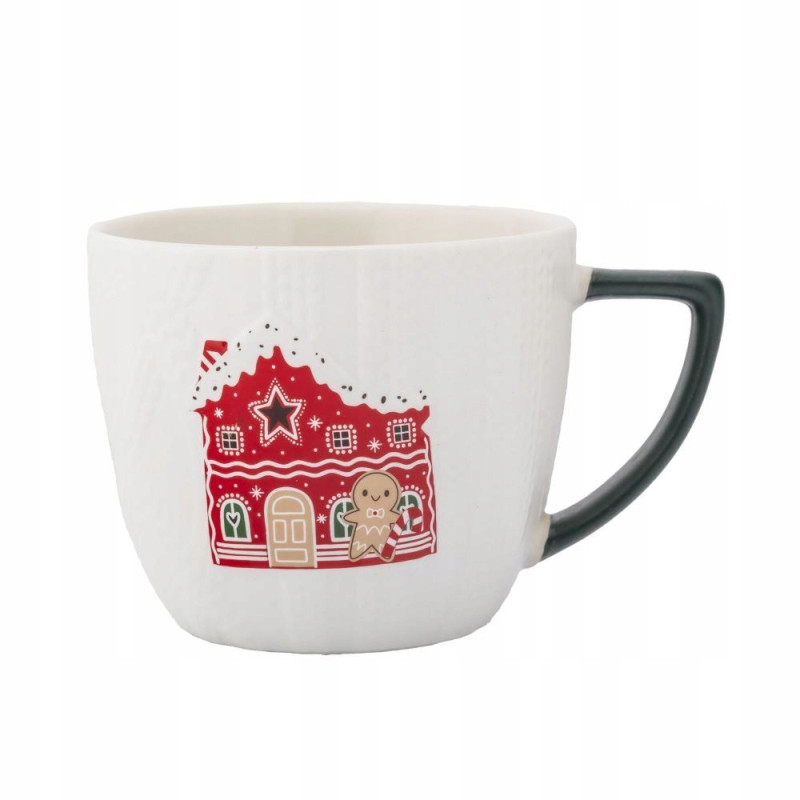 Kubek porcelanowy Piernikowy Domek ŚWIĘTA Altom Design sweterek 540 ml
