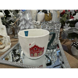Kubek porcelanowy Piernikowy Domek ŚWIĘTA Altom Design sweterek 540 ml