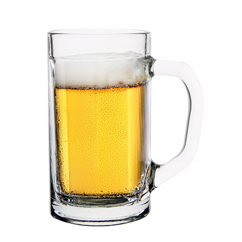 Ciężki Kufel do piwa szklany pokal szklanka 490 ml