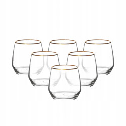 Szklanki do whisky drinków soku Altom Design Rubin Gold 370 ml 6 sztuk