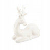 FIGURKA PORCELANOWY RENIFER 11X5X12.5 CM BIAŁY