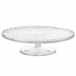 VENUS PATERA SZKLANA NA STOPCE ŚR. 28 CM