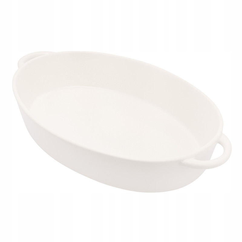 Naczynie do zapiekania porcelanowe Regular kremowe owalne 38,5 cm