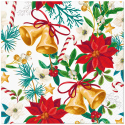 Serwetki bożonarodzeniowe PAW - wzór Botanical Noel, 20 szt.