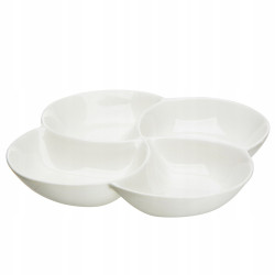 Półmisek porcelanowy dzielony Altom Design Regular kremowy 21,5 cm