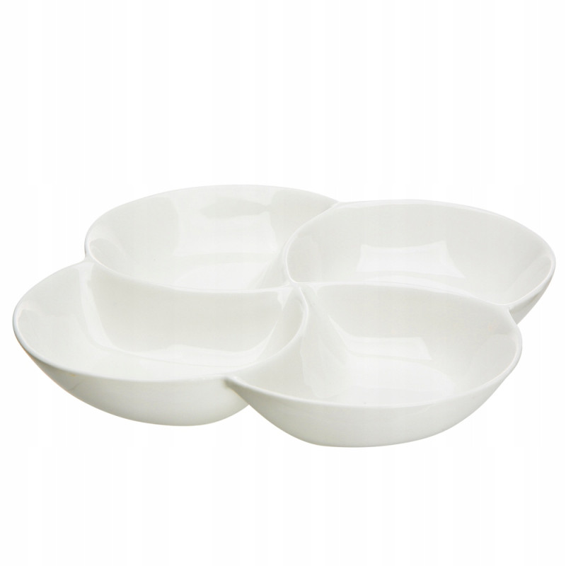 Półmisek porcelanowy dzielony Altom Design Regular kremowy 21,5 cm