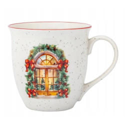 Duży kubek świąteczny porcelanowy XXL 630ml Ozdoby Świąteczne