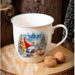 Duży kubek świąteczny porcelanowy XXL 630ml Ozdoby Świąteczne