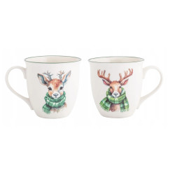Duży kubek świąteczny porcelanowy XXL 630ml Ozdoby Świąteczne