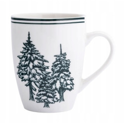 Kubek świąteczny porcelanowy Altom Design Szmaragdowy Las 320 ml