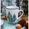 Kubek świąteczny porcelanowy Altom Design Szmaragdowy Las 320 ml