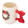 Kubek świąteczny porcelanowy z ozdobnym uchem Altom Design Wianek 420 ml