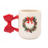 Kubek świąteczny porcelanowy z ozdobnym uchem Altom Design Wianek 420 ml