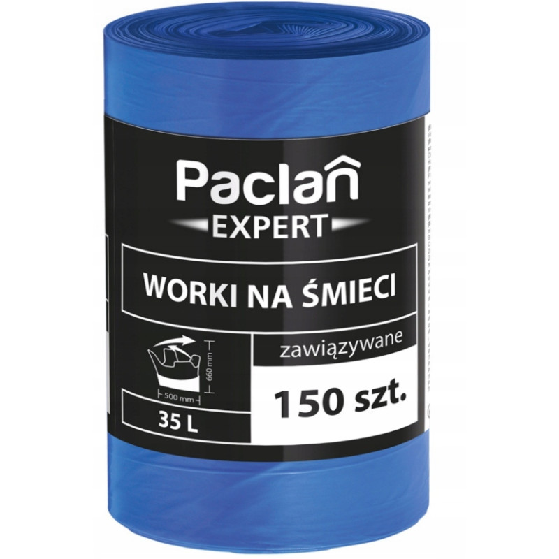 PACLAN EXPERT Worki na Śmieci Wiązane 35L 150szt