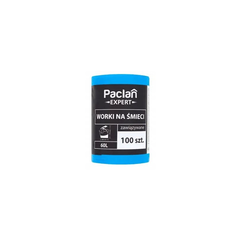 Worki na śmieci wiązane PACLAN Expert 60L 100szt