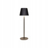 Lampka stołowa LED bezprzewodowa 36,5×11 cm matowa czarna, ściemniana