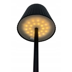Lampka stołowa LED bezprzewodowa 36,5×11 cm matowa czarna, ściemniana